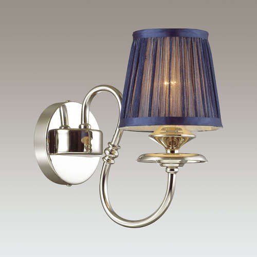 Бра Odeon Light Mirella 4191/1W хром/синий E14 1х40W 220V