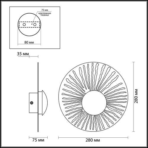 Светильник настенный светодиодный Odeon Light Donde 3866/10WL белый 10W 220V