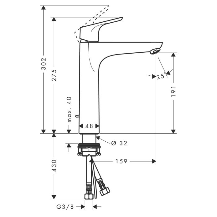 Смеситель для раковины Hansgrohe Focus 31658000
