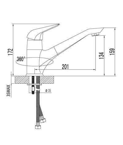 Смеситель для кухни Lemark Pramen LM4204C