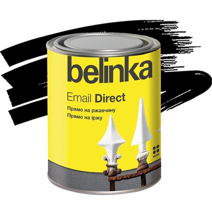 Эмаль антикоррозионная по ржавчине Belinka Email Direct черная 2,5 л