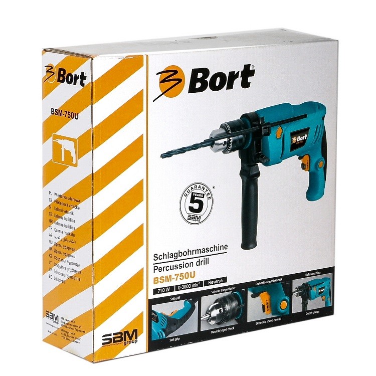Дрель ударная Bort BSM-750U