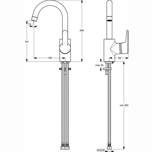 Смеситель для раковины Ideal Standard Connect Blue B9933AA