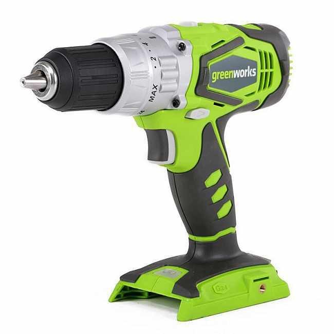 Дрель-шуруповерт аккумуляторная Greenworks G24CDK2 в сумке