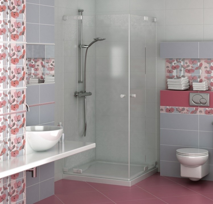 Плитка керамическая Kerama Marazzi 7081 Городские цветы розовая 500х200 мм