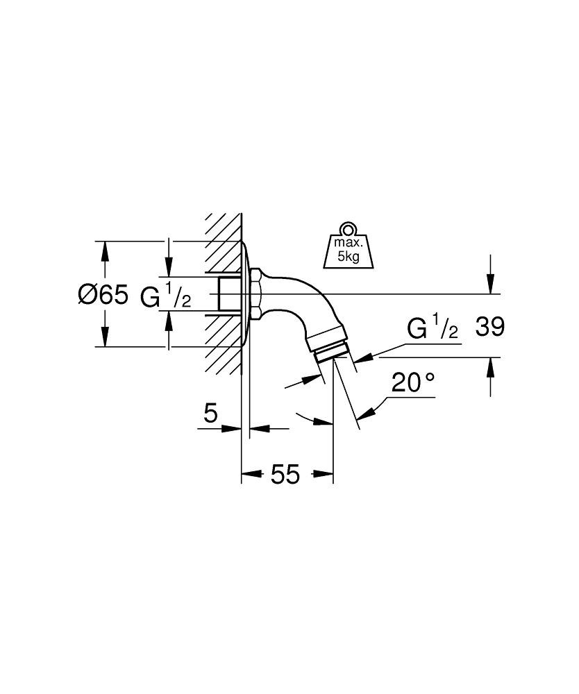 Кронштейн душевой Grohe Relexa 28429000