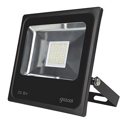 Прожектор светодиодный Gauss LED IP65 20W 6500К черный