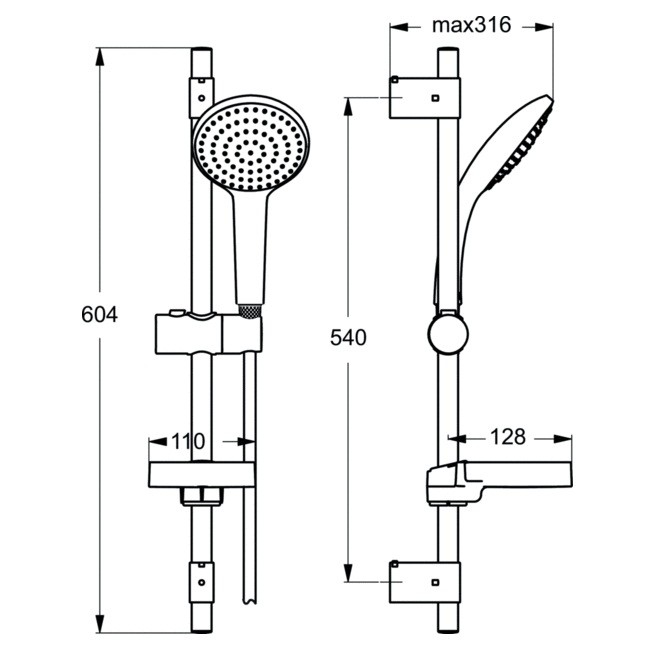 Душевой гарнитур Ideal Standard Idealrain Soft L1 B9423AA