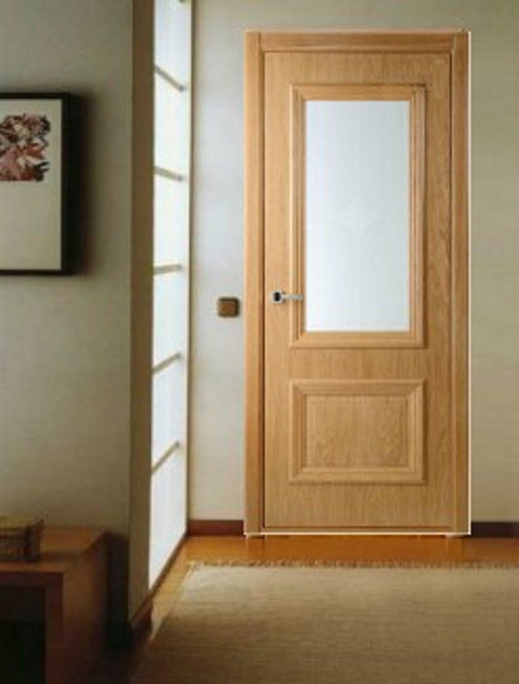 Дверное полотно Belwooddoors Франческо Шпон Дуб со стеклом мателюкс 600х2000 мм