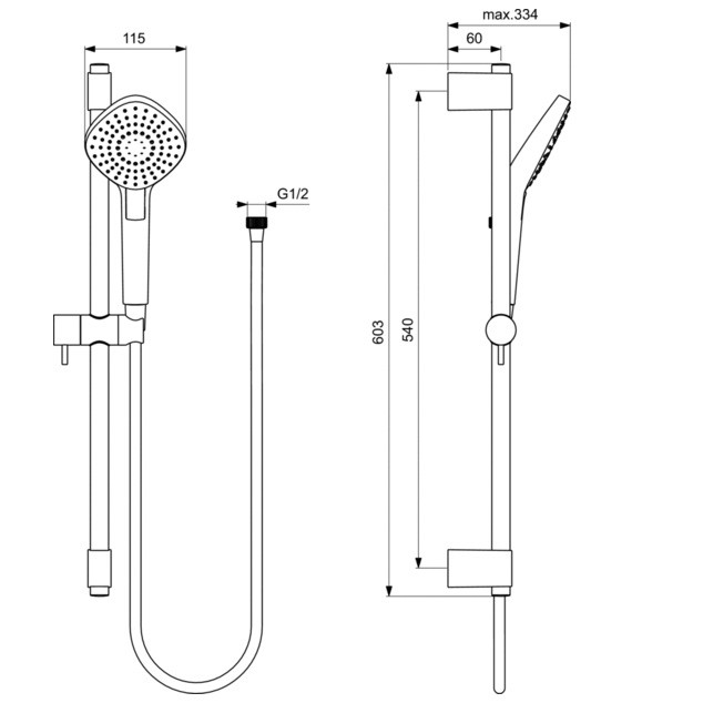 Душевой гарнитур Ideal Standard Idealrain Evo Diamond L3 B2234AA