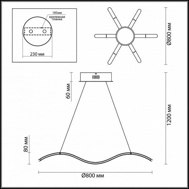 Светильник подвесной светодиодный Odeon Light Parafango 3839/72L белый 72W 220V с пультом