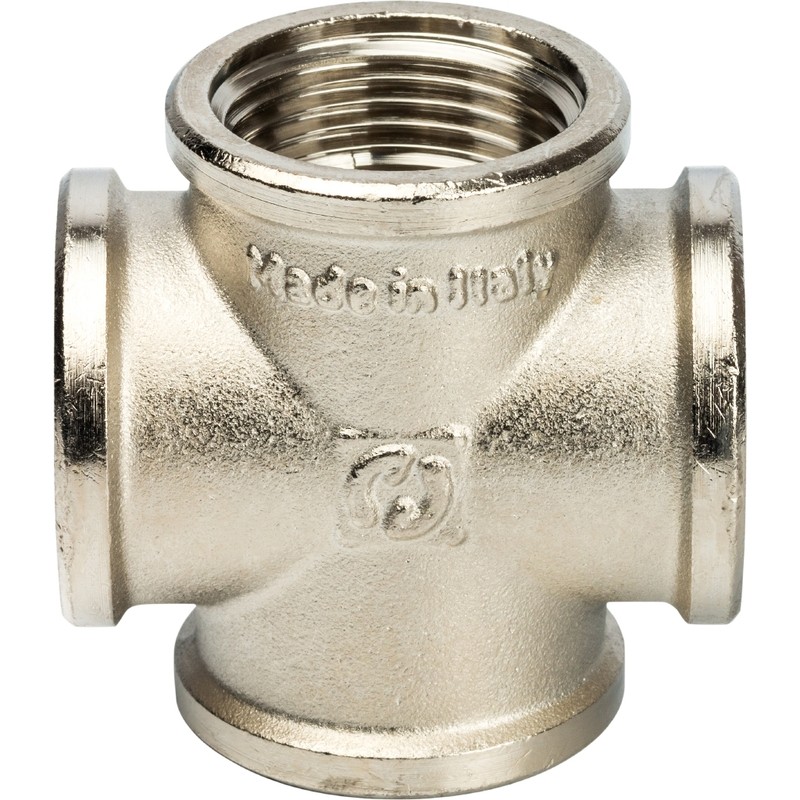 Крестовина Stout SFT-0031-000001 1 дюйм никелированная с внутренней резьбой