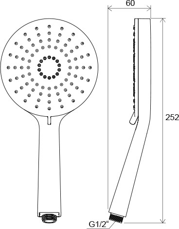 Ручной душ Ravak Flat XXL 961.00 X07P344