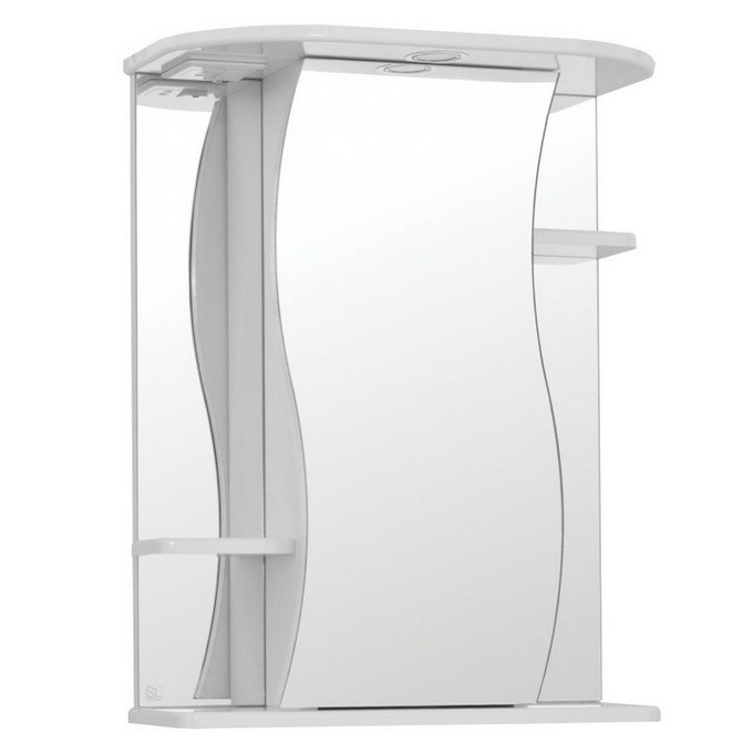 Зеркальный шкаф Style Line Эко Волна Лилия 550/С белый