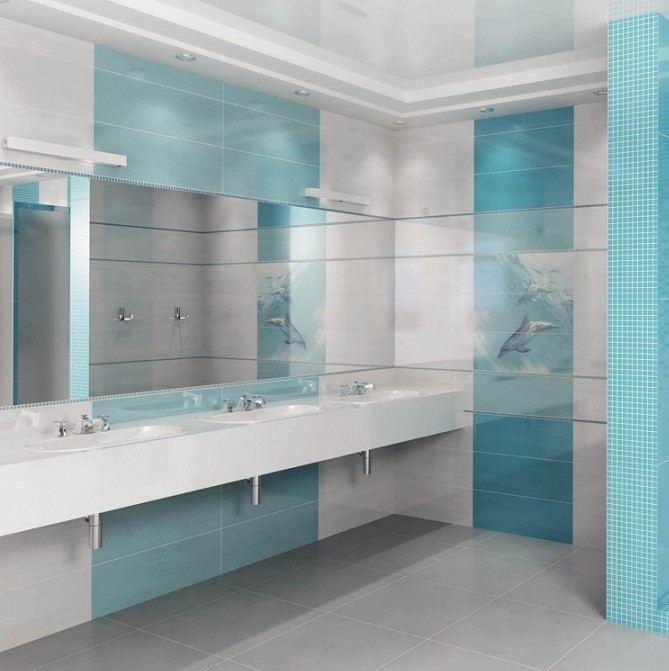 Панно керамическое Kerama Marazzi HGDA553x12093R Искья Дельфины обрезное 750х750 мм