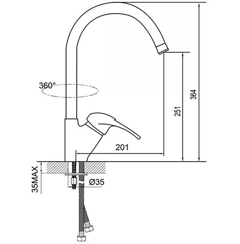 Смеситель для кухни Smartsant Гармония SM124007AA
