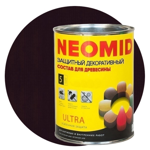 Пропитка для древесины Neomid Bio Color Ultra Махагон 0,9 л