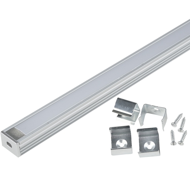 Накладной профиль для светодиодной ленты Uniel UFE-K10 Silver/Frozen 200 Polybag 200 см с аксессуарами