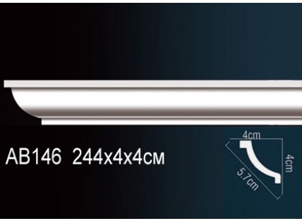 Карниз потолочный полиуретановый Перфект AB146 2440х40х40 мм