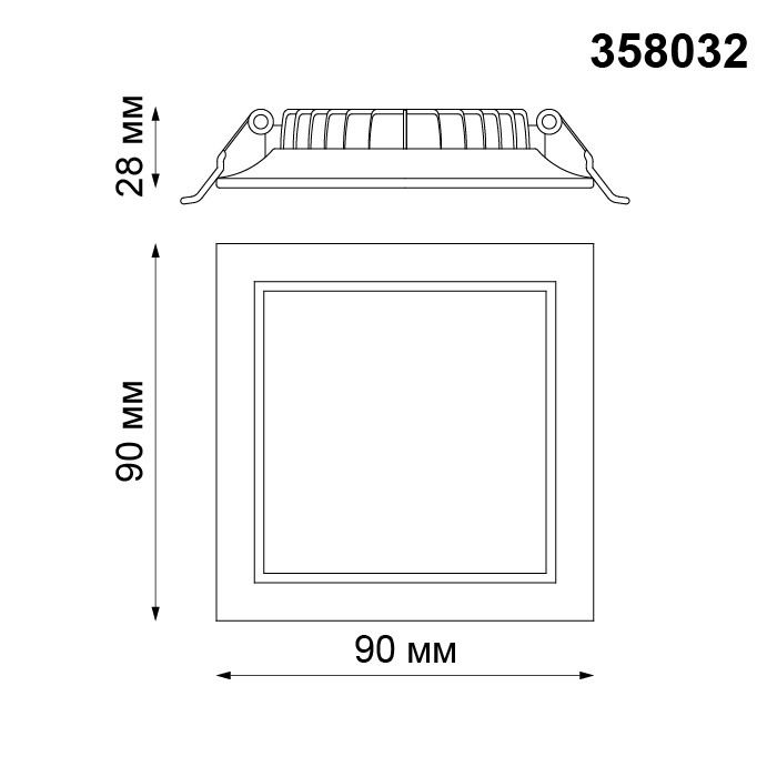Светильник встраиваемый светодиодный Novotech Luna 358032 белый 7W 220V