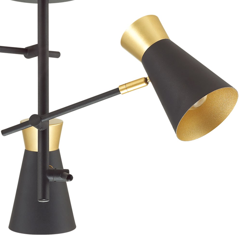 Люстра потолочная Lumion Liam 3790/3C черная с золотом E14 3х40W 220V