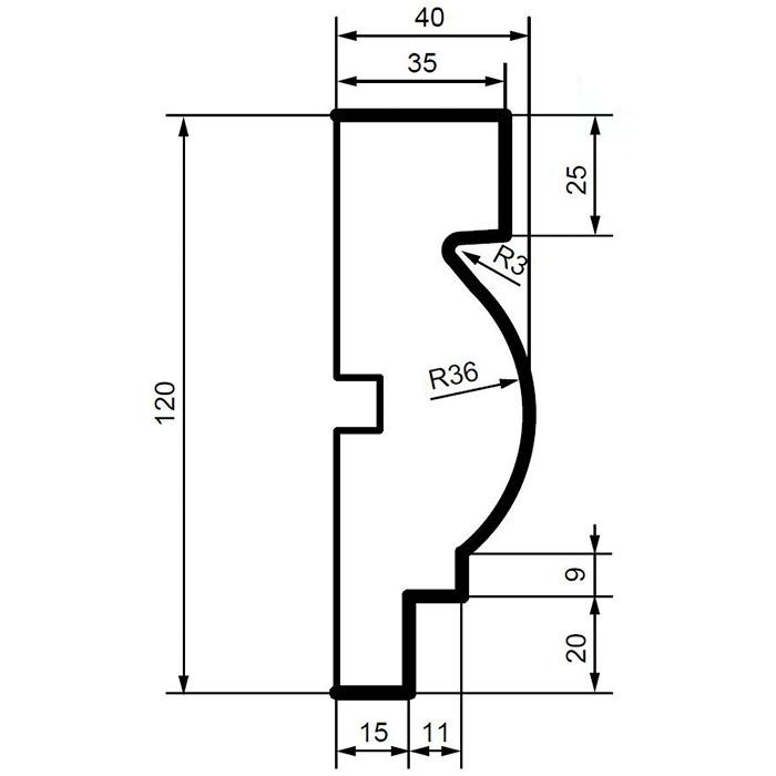 Молдинг фасадный из полистирола Leptonika MC 115 2 м
