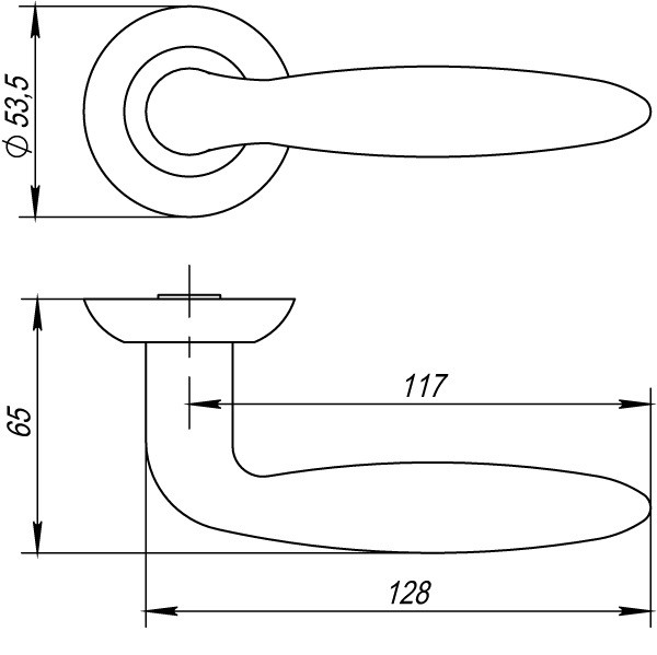 Ручка дверная Punto Basis TL ABG-6