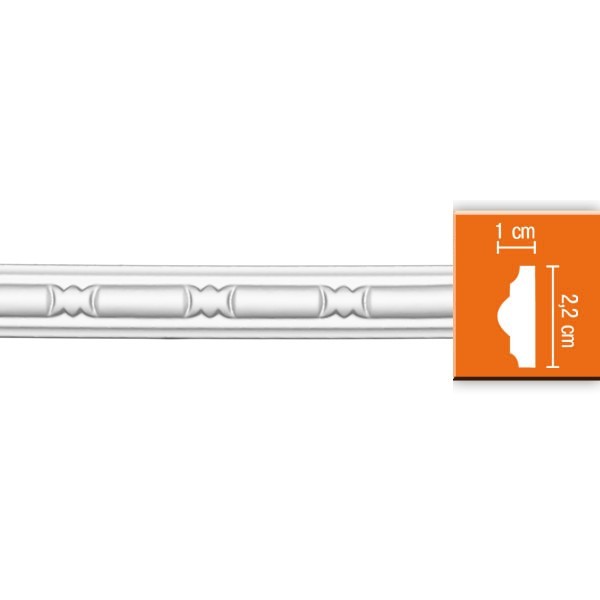 Молдинг полиуретановый Decomaster 98010F 2400х22х10 мм