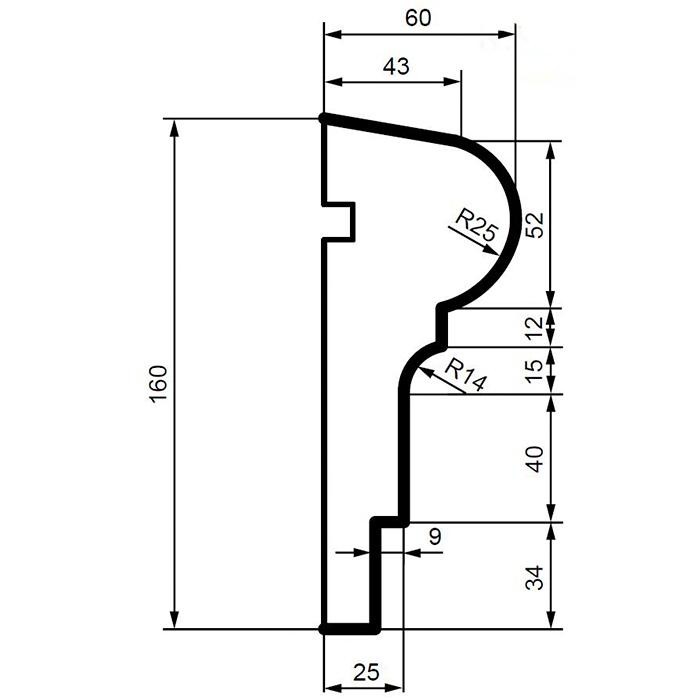 Молдинг фасадный из полистирола Leptonika MC 130 2 м
