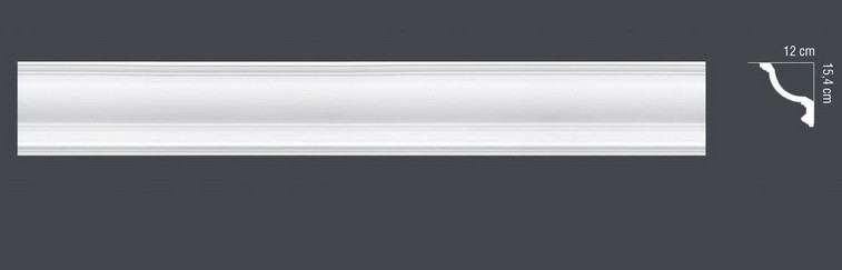 Карниз потолочный полиуретановый Mardom Decor MDB154 2400х154х120 мм