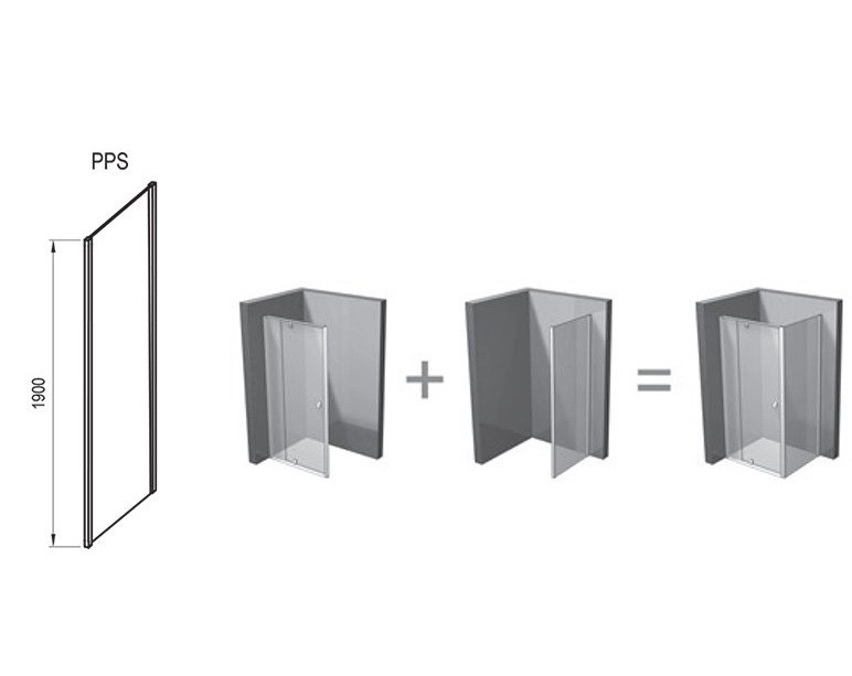 Стенка душевая Ravak Pivot PPS-100 Transparent белая