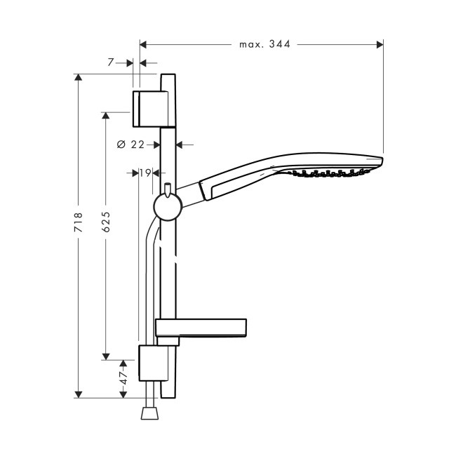 Душевой гарнитур Hansgrohe Raindance Select S 150 27802000