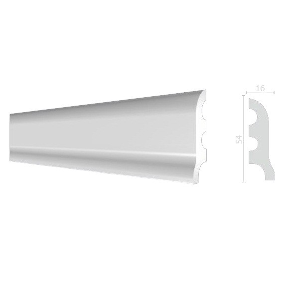Плинтус из дюрополимера Decor-Dizayn DD18 2000х54х16 мм
