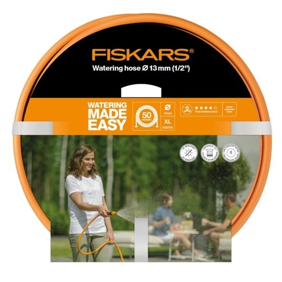 Шланг поливочный армированный Fiskars 1/2 дюйма 50 м Q4
