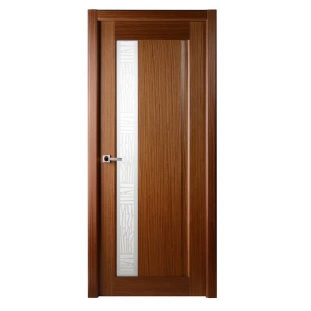 Дверное полотно Belwooddoors Ланда Орех стекло мателюкс 2000х600 мм