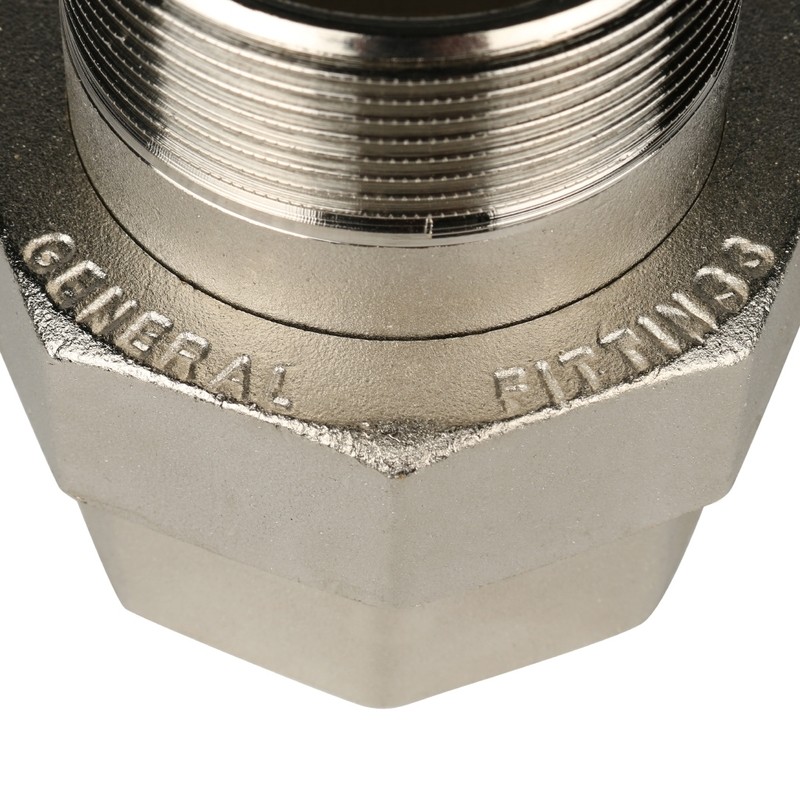 Разъемное соединение американка Stout SFT-0041-000002 2 дюйма уплотнение под гайкой o-ring кольцо никелированное с внутренней и наружной резьбой