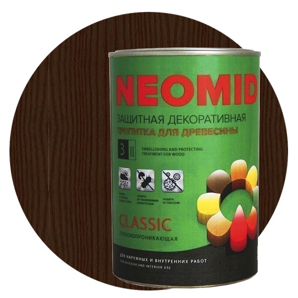 Пропитка для древесины Neomid Bio Color Classic Палисандр 0,9 л