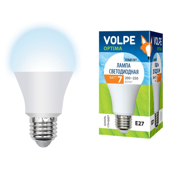Лампа светодиодная Volpe Optima LED-A60-7W/NW/E27/FR/O