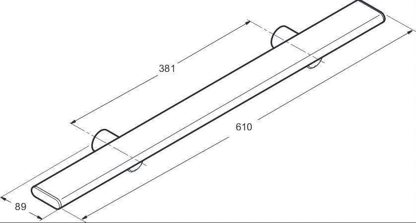 Полотенцедержатель-подставка Jacob Delafon Panolux E64003-SHP 61 см