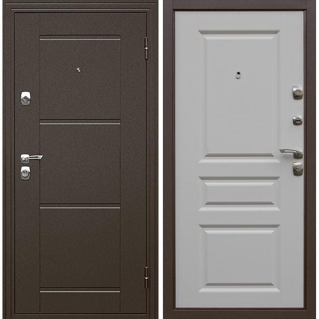 Дверь входная металлическая Дверной Континент Эстет правая 960x2050 мм белая матовая