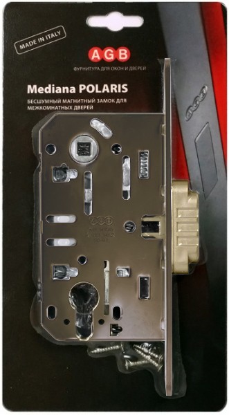 Замок межкомнатный AGB Mediana Polaris B06103 античная бронза