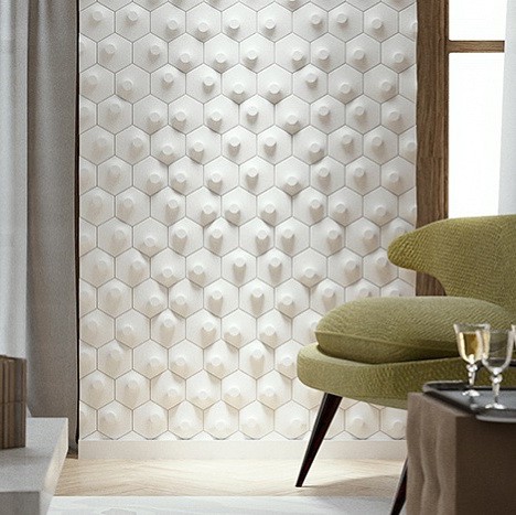 Дизайнерская 3D панель из гипса Artpole Heksa-dots 200x173 мм