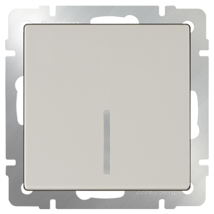 Механизм выключателя Werkel WL03-SW-1G-2W-LED-ivory одноклавишный проходной с индикатором Слоновая кость