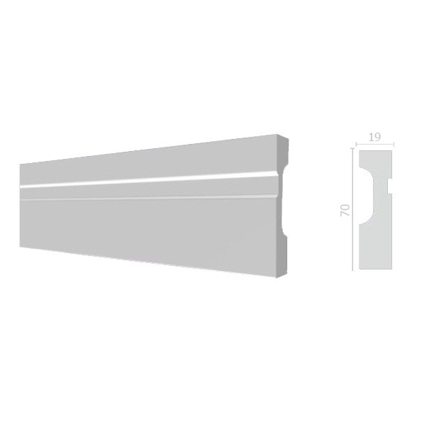 Молдинг из дюрополимера Decor-Dizayn DD01 2000х70х19 мм