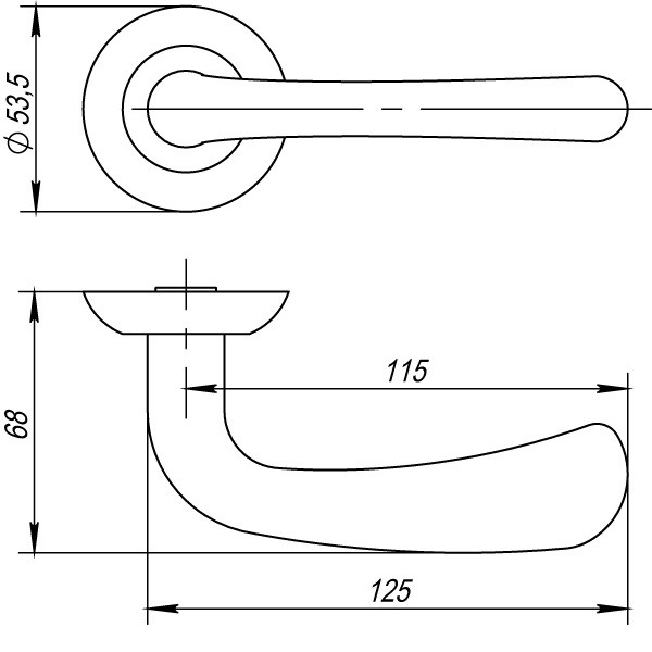 Ручка дверная Punto Simfonia TL SG/GP-4 матовое золото/золото