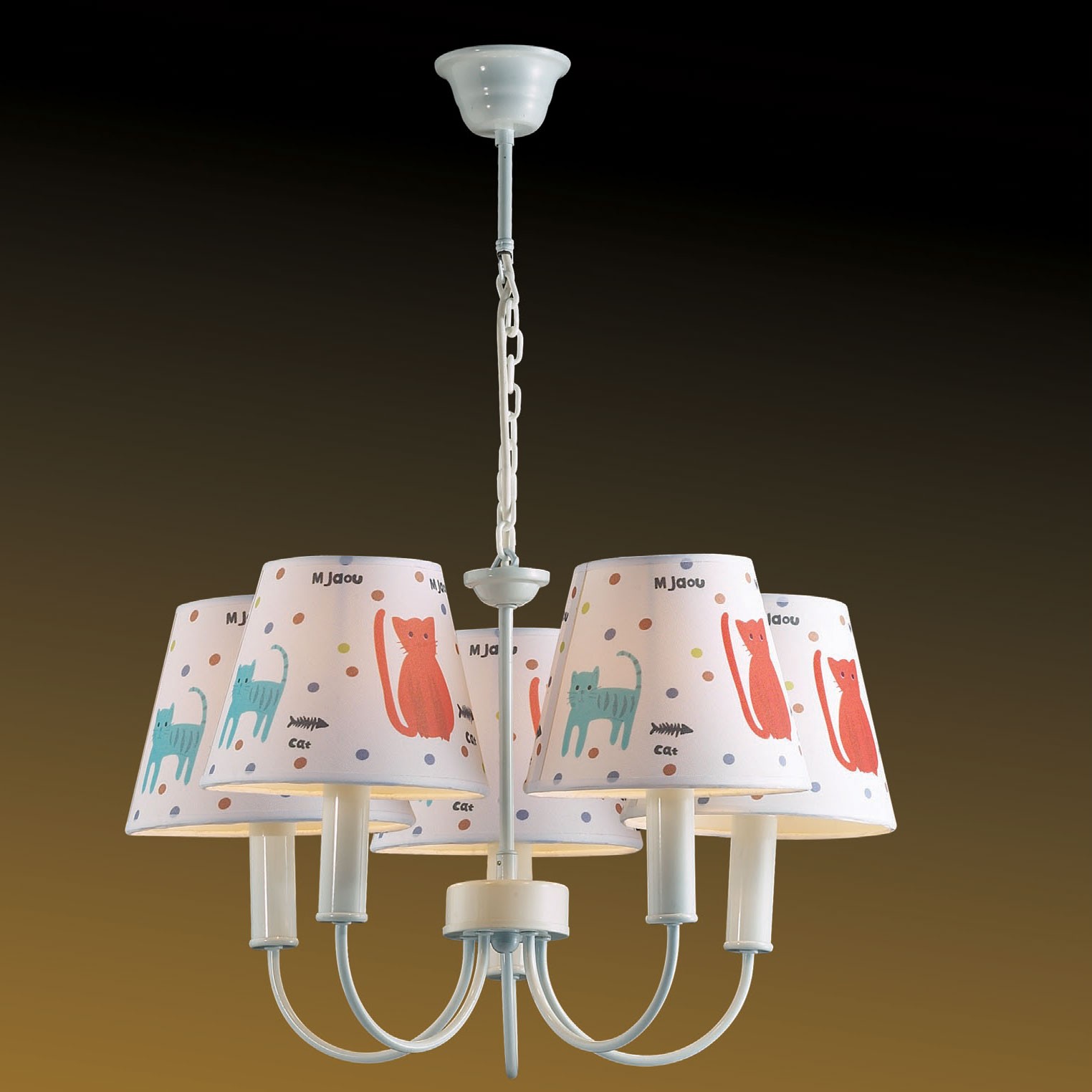 Люстра подвесная Odeon Light Cats 2279/5 белая E14 5х40W 220V