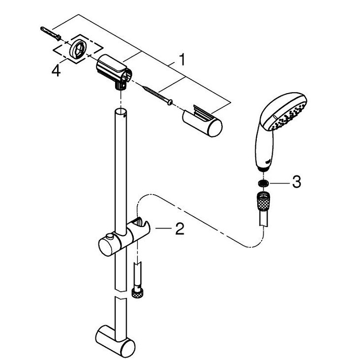 Душевой гарнитур Grohe New Tempesta 26162000