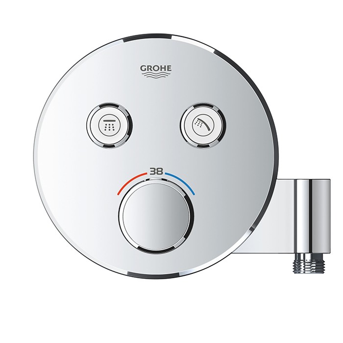 Внешняя часть термостата Grohe Grohtherm SmartControl 29120000 со встроенным держателем ручного душа