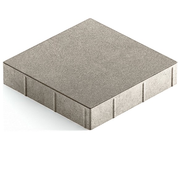 Тротуарная плитка Steingot Практик 60 из серого цемента с полным прокрасом квадрат светло-серая 300х300х60 мм