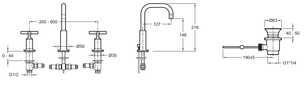 Смеситель для раковины Jacob Delafon Purist E144063-CP